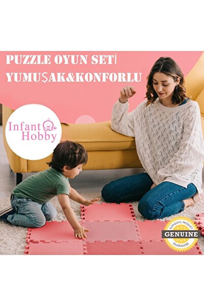 İnfant Hobby Infant Hooby Premium Puzzle Karo Tatami Oyun Matı (9 ADET 90X90X12MM)