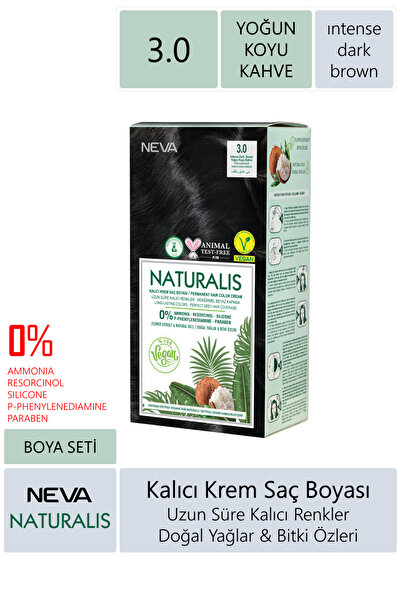 NEVA KOZMETİK Vopsea de păr Naturalis 3.0 Maro Intens 100% Vegan