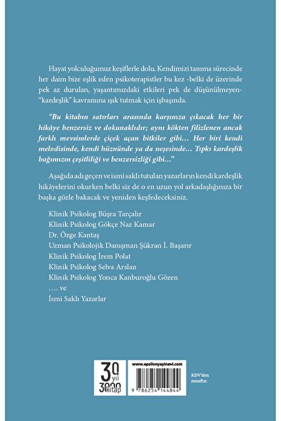 Epsilon Yayınevi Kardeşliğin Keşfi Klinik Psikolog İrem Polat