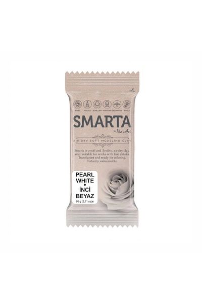 Smarta 60 grClay Metallic White Pearl