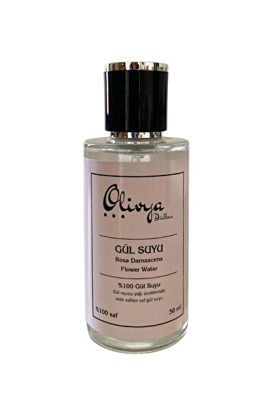 Olivya Dükkan Tam Yağlı Gül Suyu Tonik 50 ml - %100 Doğal Rosa Damascena Hidr...