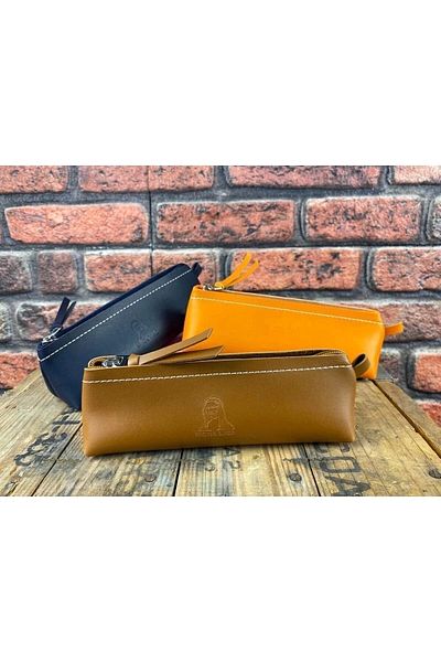 Südor Monalisa Leather Pen Holder Tribag Navy Blue Kn14-03