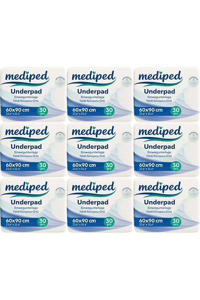 Mediped Patient Bed Opening Pad Cover 60*90cm Classic 270 Pieces (9Pk*30)