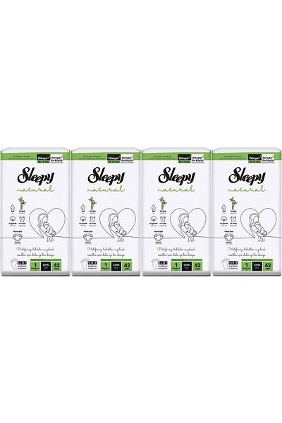 Sleepy Baby Diaper Natural Size:1 (2-5kg) Newborn Newborn 168 Pieces Jumbo Pk (4Pk*42)