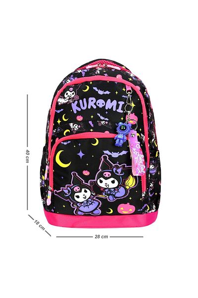 Bodmar Çanta Since 2023 Black Patterned Triple Children's Primary School School Bag Set (Bag Thermal Lunch Bag Pen Holder)