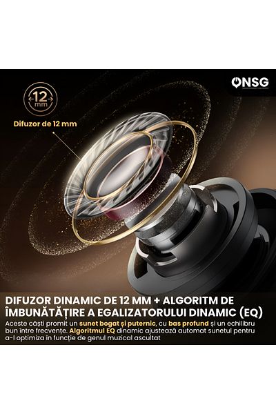 SoundPEATS Căști fără fir T3 Pro, negre