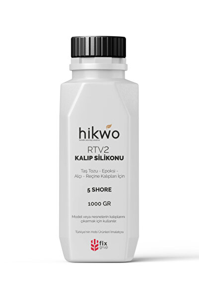 Hikwo Rtv 2 Kalıp Silikonu 1 KG, Yarı Şeffaf Rtv2  - Taş Tozu Kalıbı Silikonu - 5 Shore