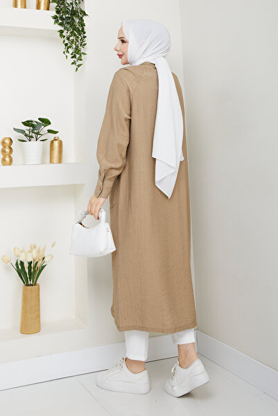 Pamuk Butik Women's Pocketed Button Closure Cap