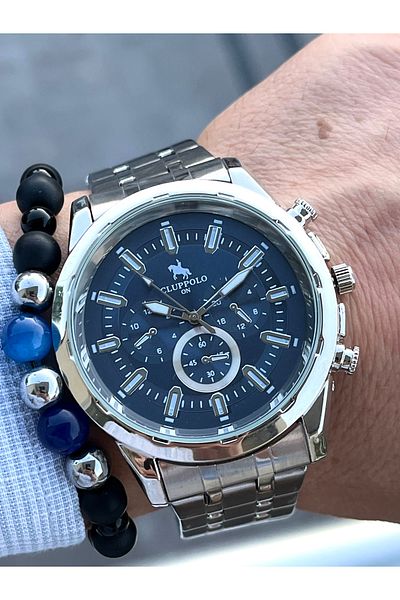 Clup Polo Steel Cord Sports Men's Wristwatch with Bracelet Gift
