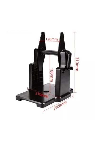 ambalaje365 Suport universal pentru role de etichete compatibile cu imprimante termice, plastic, negru