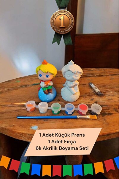 Can Tasarım Evi Küçük Prens Taş Boyama Seti Anne ve Çocuk Etkinliği El Beceri...