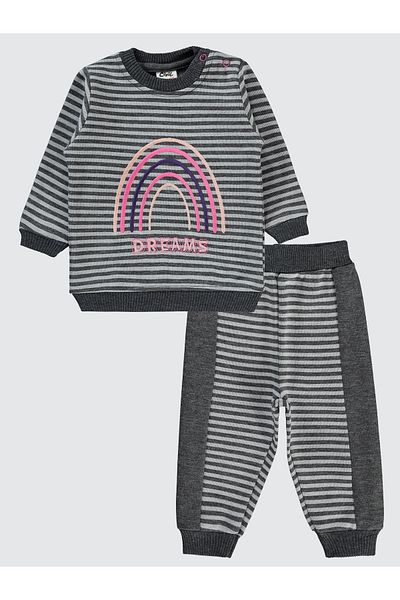 Civil Baby 6-18 Months Baby Girl Anthracite Set