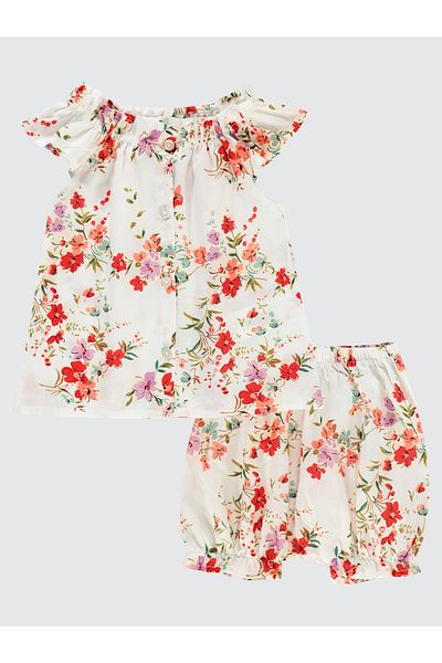 Civil Baby 6-18 Months Red Baby Girl Set