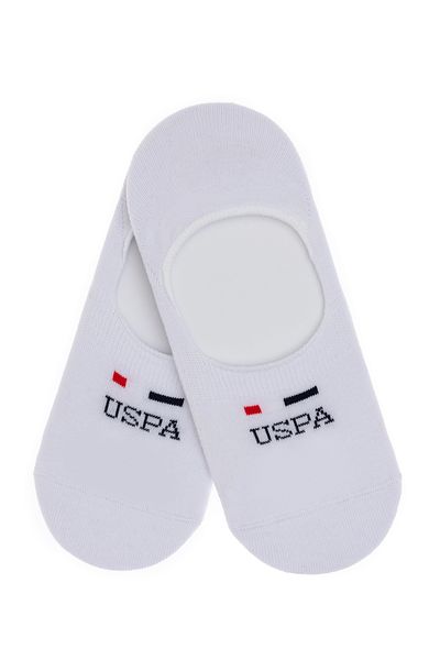 U.S. Polo Assn. Men's White 2-Piece Ballerina Socks 50311356-Vr013