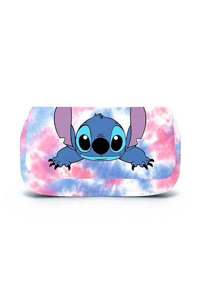BANDAI حقيبة أقلام كرتونية على شكل F Stitch، صندوق قرطاسية مطبوع بالكامل، حقيبة أقلام كرتونية كبيرة السعة لطيفة.