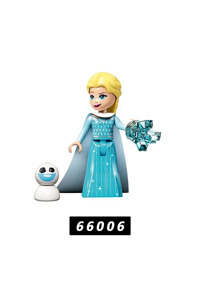 Disney Plum 5pcs/set Frozen Series Princess Elsa Mini Figma 66006-66010 Building Blocks Model Toys F