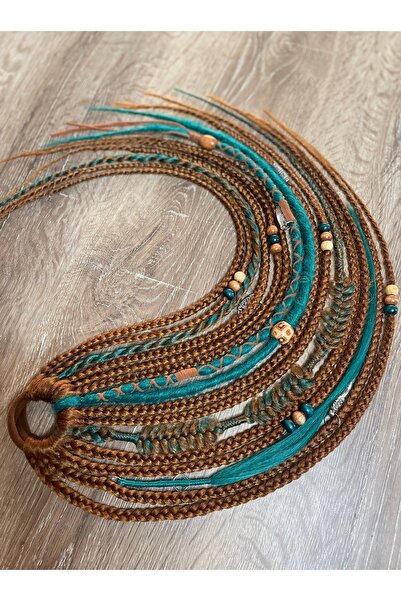 Selin Bengi Rastalı African Braided Buckle 15 Pack - Copper & Green