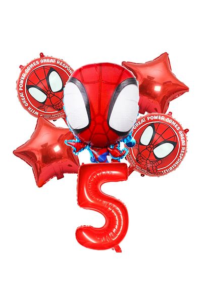 Miniso 6 pcs 6 pcs Marvel Party foil balloon set spiderman Balloons 32" Number Balloon Baby Shower Birthday