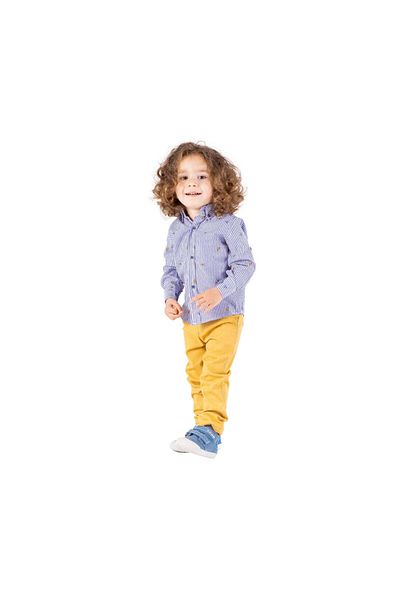 Montella Boys' Outfit, , With Blue Shirt, 2 Pieces, Mg-1005 - 110 Cm