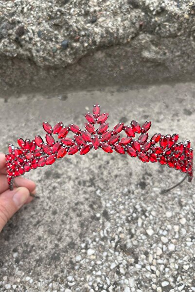 Hobigram Alejandro Red Bridal Henna Crown Special Day Accessory Women's Crown Hair Accessory