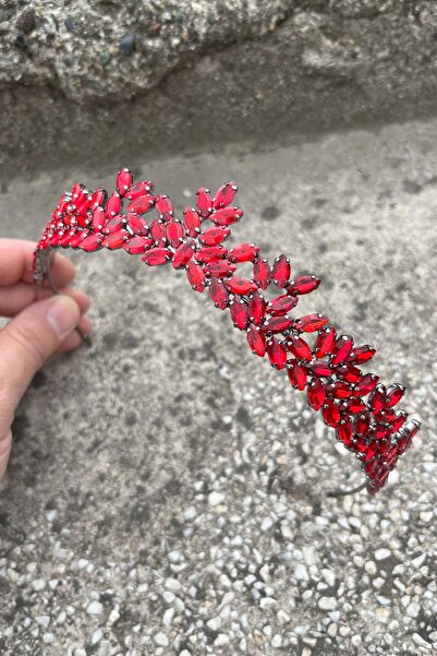 Hobigram Alejandro Red Bridal Henna Crown Special Day Accessory Women's Crown Hair Accessory