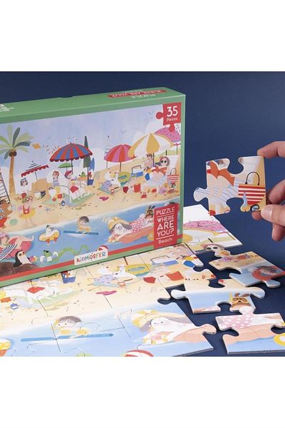 kidmosfer Where Are You / Where Are You / Beach Puzzle (Yapboz) / 35 Pieces Age 3