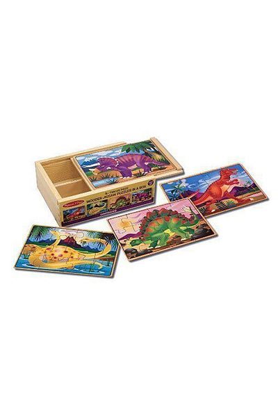 Melissa & Doug Wooden 12 X 4 Puzzle Set - Dinosaurs