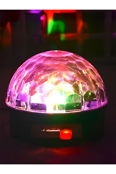 MACON مصباح مسرح كريستالي LED من Magic Ball JA179 مزود بمشغل MP3 وبلوتوث مع جهاز تحكم عن بعد