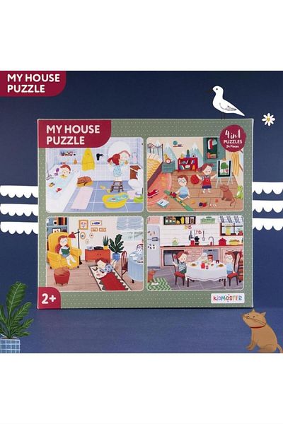 kidmosfer My House / Episodes of the House 4 in 1 Puzzle - Collective My House / Episodes of the House 4 in 1 Puzzle