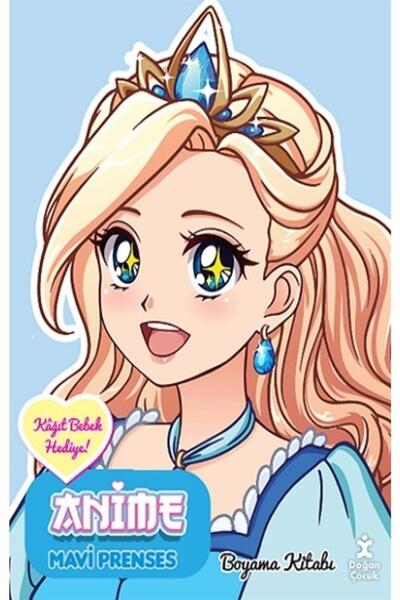 Doğan Çocuk Anime Mavi Prenses Boyama Kitabı