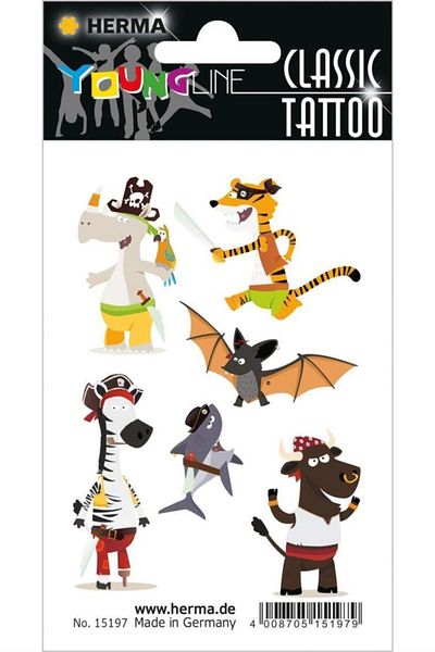 Herma Young Line Colorful Tattoo