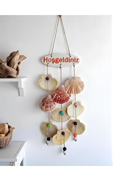 Grimsi Hoşgeldiniz Kapı Süsü Deniz Kabuklu Rüzgar Çanı