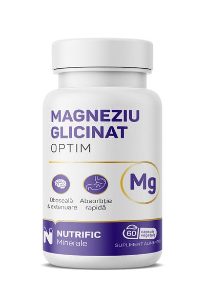 Magneziu Glicinat Optim (BISGLICINAT), 60 Capsule Vegetariene,