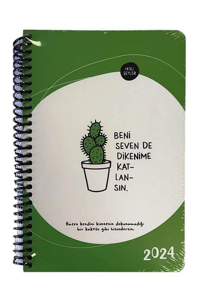 KESKİN COLOR Hisli Şeyler 2024 Weekly Agenda με αυτοκόλλητο 13cmx19,5cm