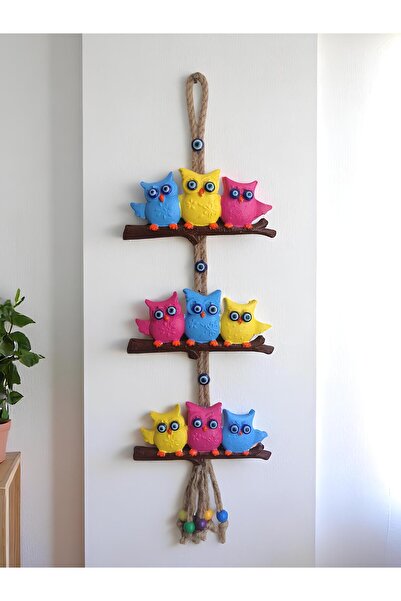 Colorful Owl Wall Ornament Decorative Garden Ornament