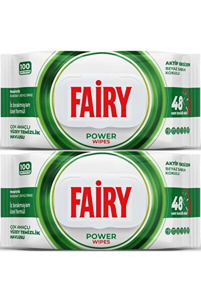 Fairy Yüzey Temizlik Havlusu 100 Yaprak Aktif Oksijen - Beyaz Sabun - Karbona...