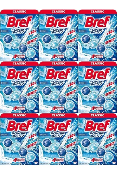Bref Power Aktiv Klozet Bloğu Okyanus Kokulu (9 Lu Set) (9PK*1)