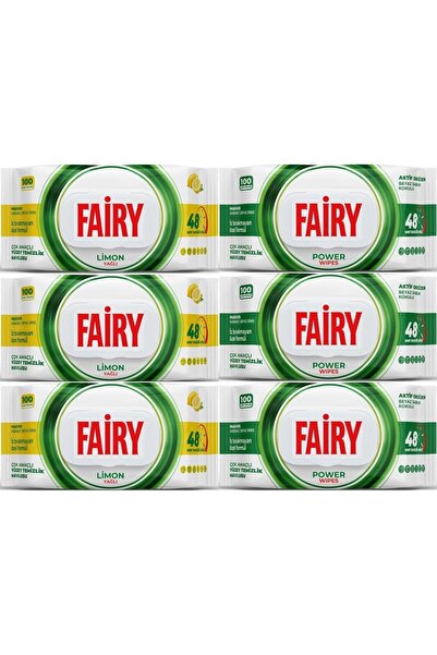 Fairy Prosop de curățare a suprafețelor 100 de coli Ulei de lămâie și oxigen ...