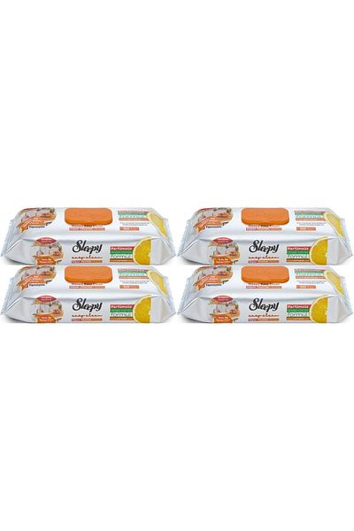 Sleepy Easy Clean Surface Cleaning Kitchen Towel - Wipes 50 Sheets Orange Oil (Set of 4) 200Yprk