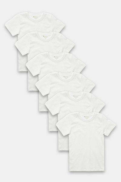 natuline Boys' / Girls' Organic Cotton Combed Cotton 6 Pack T-Shirt