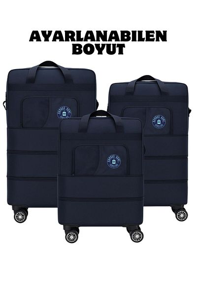 Bambus Home Premium 360 Degree Rotating 4 Wheel Triple Bellows Rolling Suitcase - Giant Size Bag