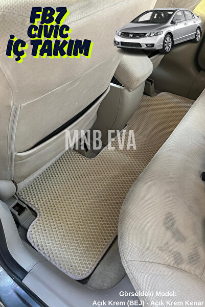 MNB EVA Honda Civic Fb7 2012-2016 Eva Oto Paspas Ve Bagaj Havuzu Seti Metal Topukluklu Logolu