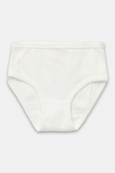 natuline Girl's White Cotton Panties 6 Pack 4501
