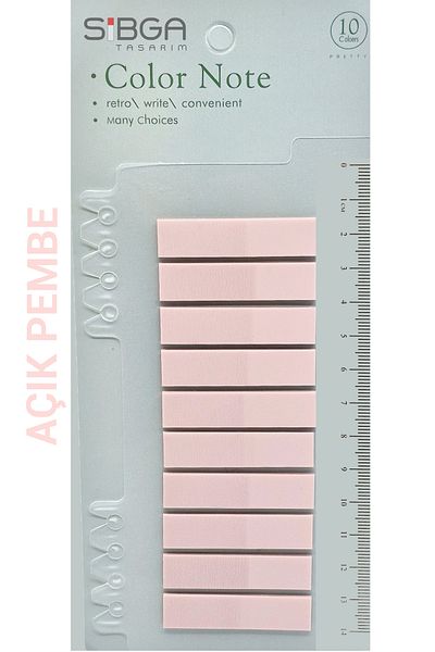 sibga tasarım Transparent Light Pink Colored Postit Post-It Post It. Bookmark Bookmark Postit Sticker Note Paper 0204
