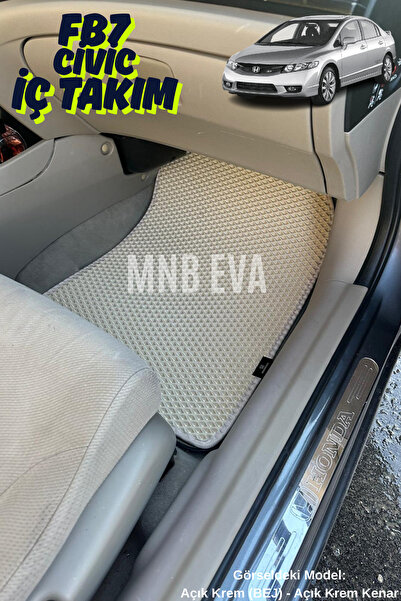 MNB EVA Honda Civic Fb7 2012-2016 Eva Oto Paspas Ve Bagaj Havuzu Seti Metal Topukluklu Logolu