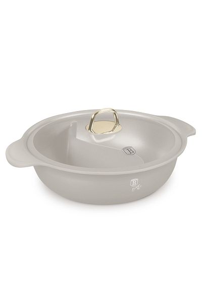 Berlinger Haus Saucepan With Lid And Separator 30 Cm, 4.2l Sahara Bh 8628, Non-stick, Cream