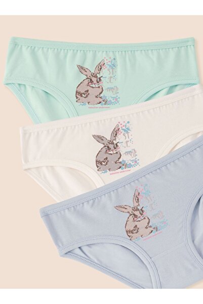 natuline Girl's Organic Cotton Lycra Panties Just Be Rabbit Yourself Rabbit 6...