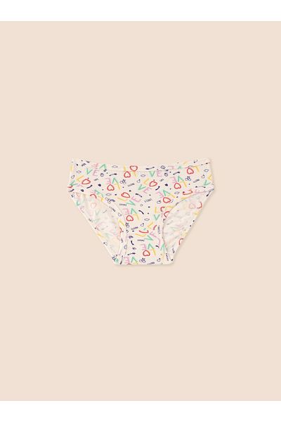natuline Girl's Organic Cotton Lycra Panties 3-Piece Love Emp. 5815-3
