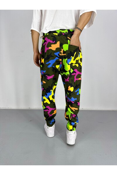 COCOPELLI Ανδρικό πολύχρωμο παντελόνι Jogger Camouflage COC2392