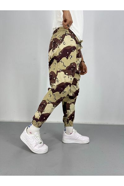 COCOPELLI Ανδρικό Jogger Gabardine Brown Camouflage